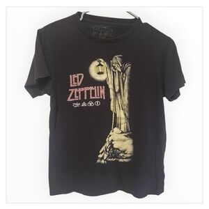 Led Zeppelin The Hermit Zoso Runic Symbols Graphic Band T-Shirt Black